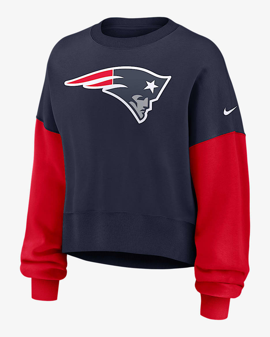 New England Patriots Women's Nike NFL Pullover Crew - College Navy