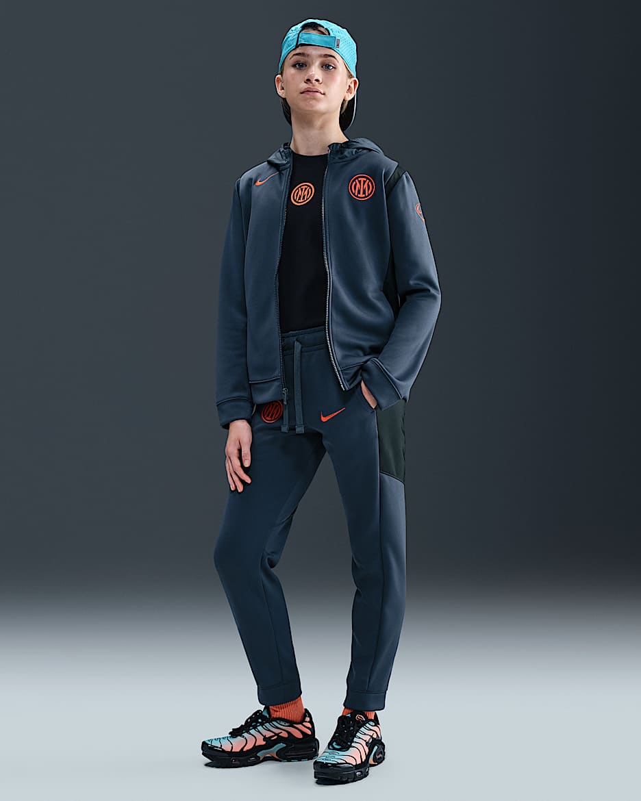 Inter Mailand Third Nike Total 90 Fußball-Trainingsanzug aus Webmaterial (ältere Kinder) - Thunder Blue/Schwarz/Safety Orange