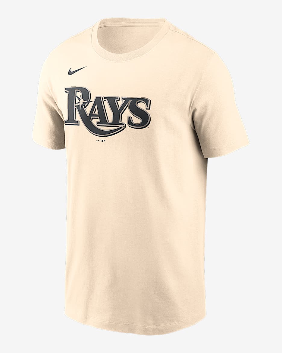 Playera Nike de la MLB para hombre Tampa Bay Rays Camo - Crema
