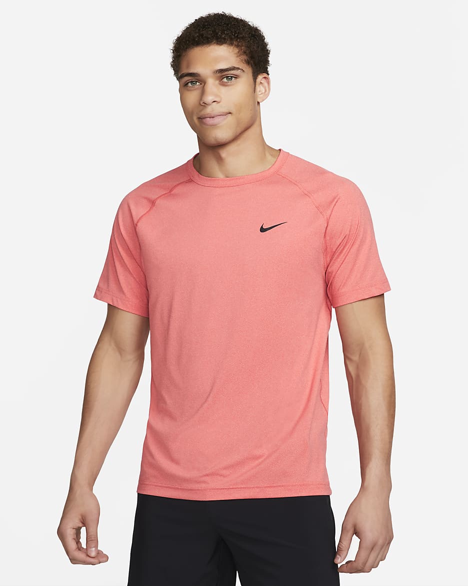 Nike Ready Men's Dri-FIT Short-Sleeve Fitness Top - University Red/Heather/Black
