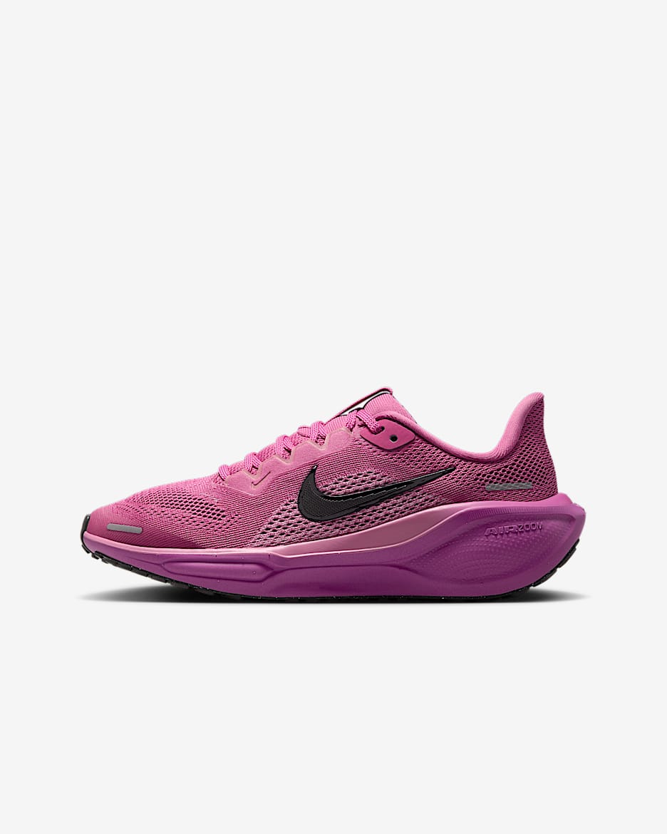 Nike Pegasus 41 Big Kids' Road Running Shoes - Cosmic Fuchsia/Red Plum/Elemental Pink/Off Noir