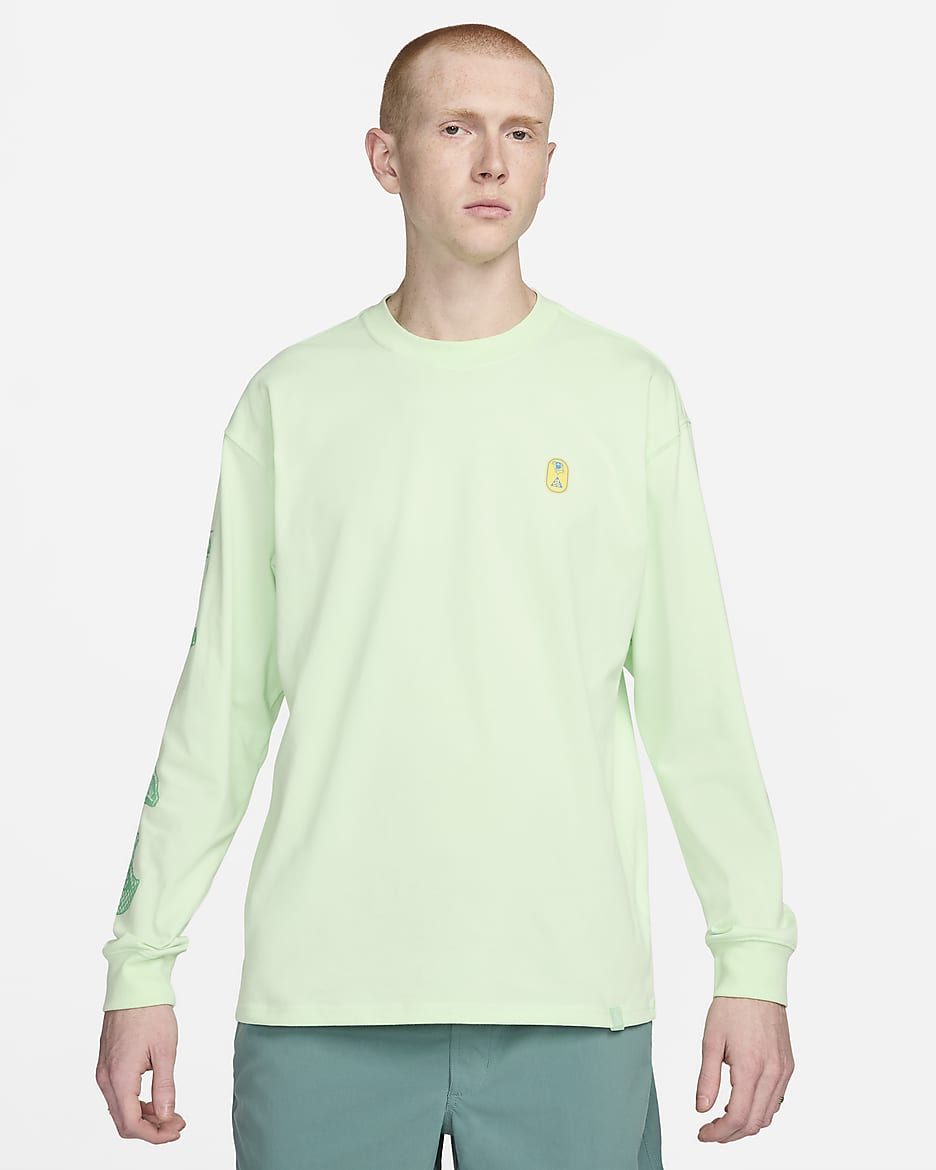 Nike ACG 'Hike Snacks' Men's Dri-FIT Long-Sleeve T-Shirt - Vapour Green