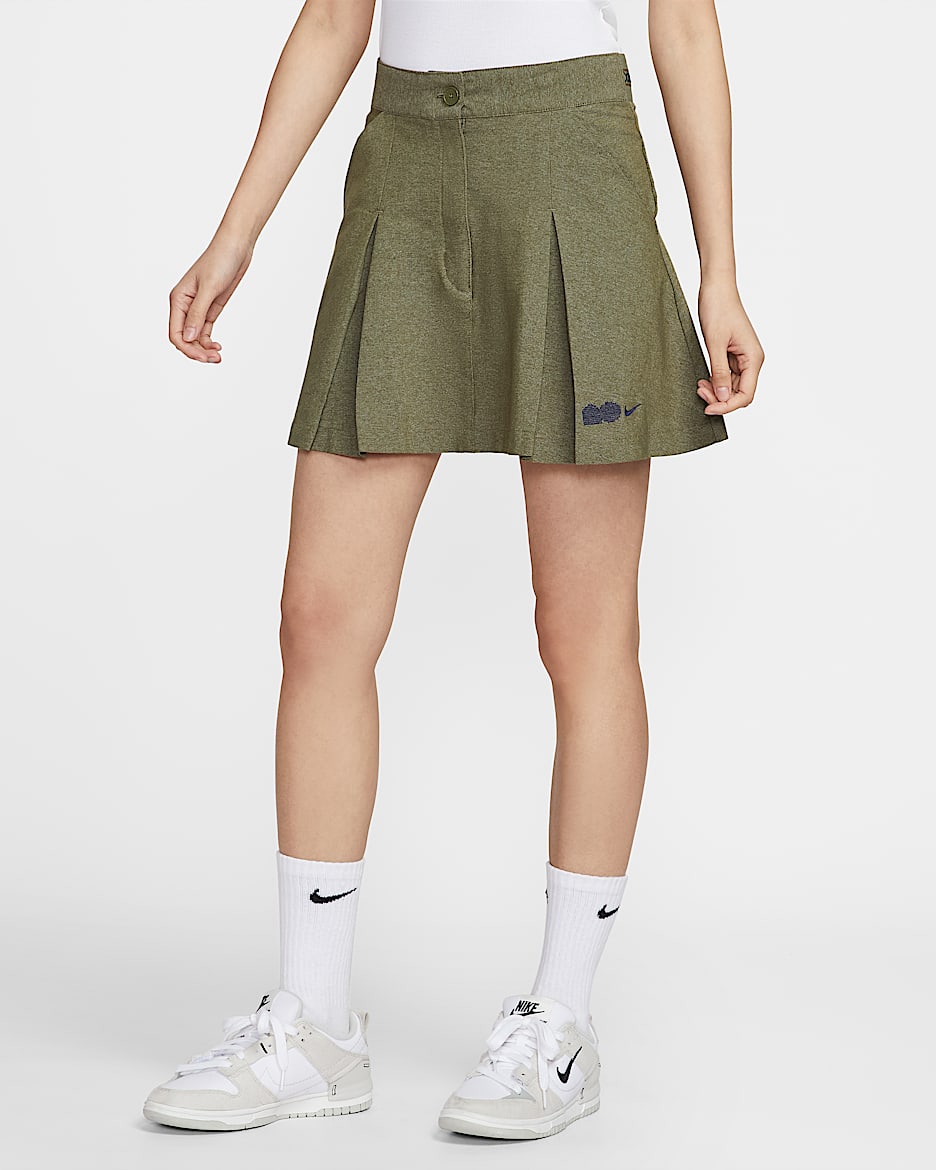 Falda para mujer Naomi Osaka - Oliva medio/Azul oscuro