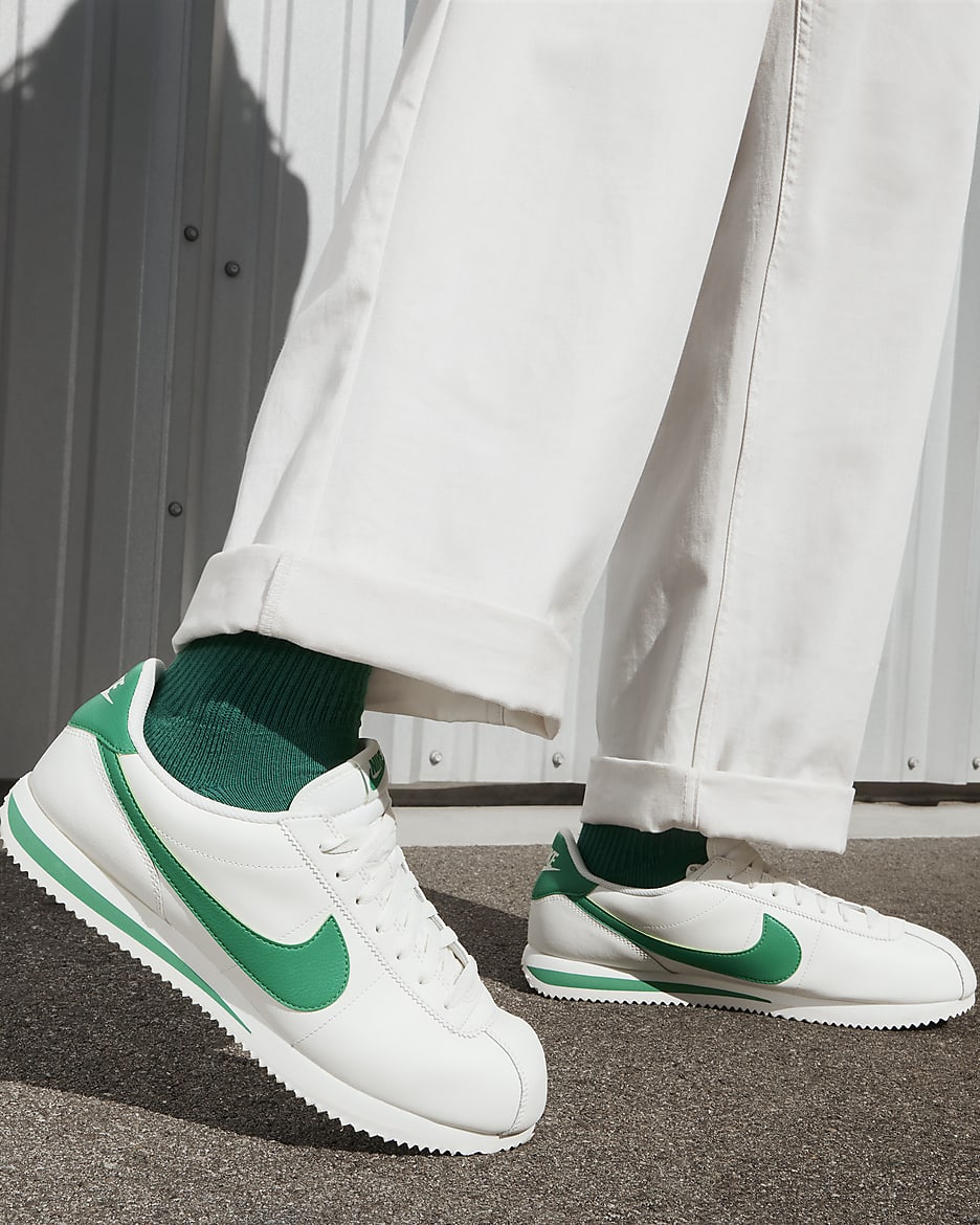 Nike Cortez 男鞋 - Sail/Stadium Green