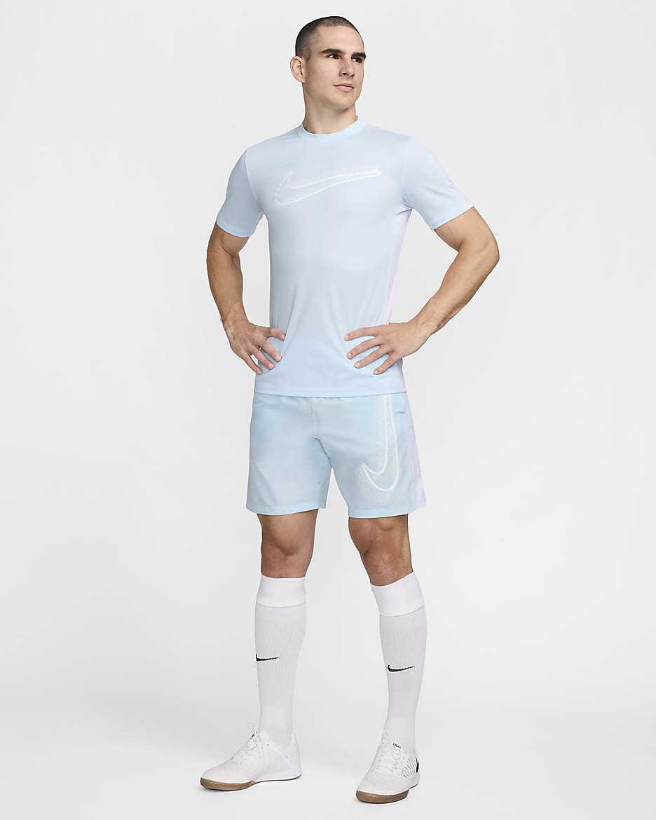 Shorts de fútbol para hombre Nike Academy - Azul glacial/Blanco/Blanco