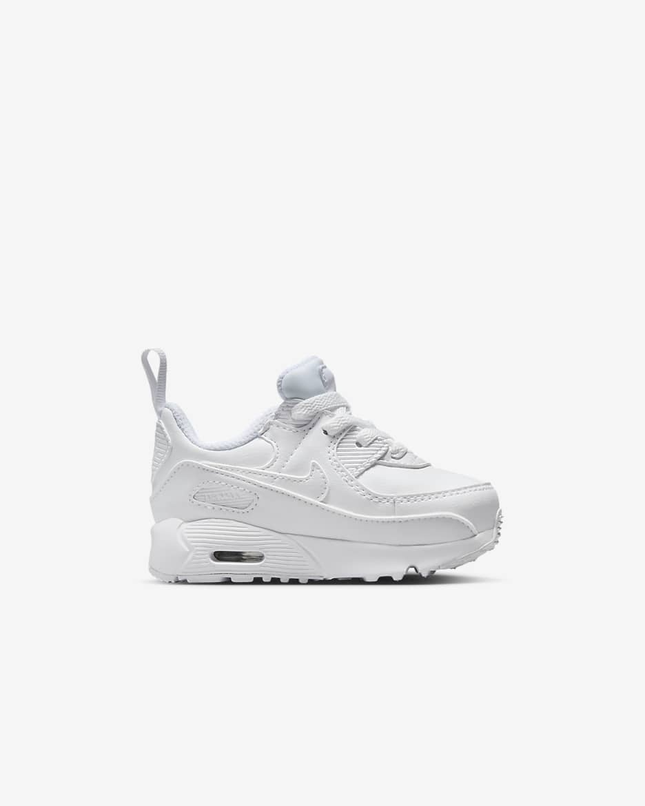 Nike Air Max 90 EasyOn Baby/Toddler Shoes - White/Metallic Silver/White