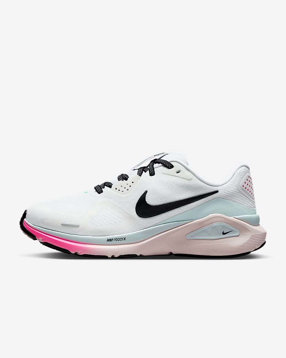 Nike Structure 26 Women's Road Running Shoes - White/Glacier Ice/Hyper Pink/Black