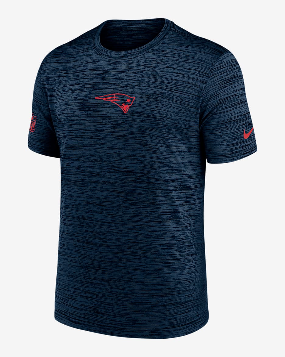 New England Patriots Sideline Team Issue Velocity Men's Nike Dri-FIT NFL T-Shirt - Navy
