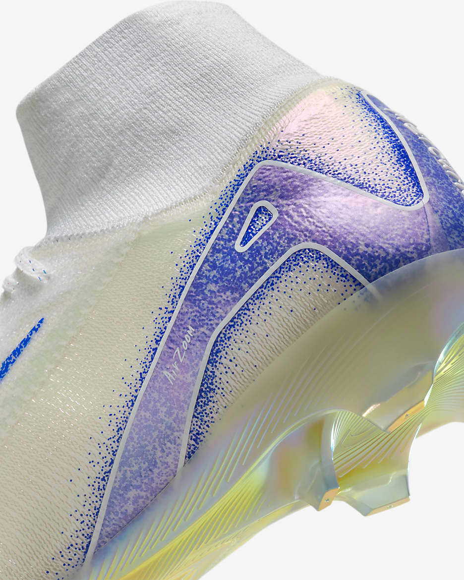 Nike Mercurial Superfly 10 Elite Blueprint FG High-Top Football Boot - White/Racer Blue