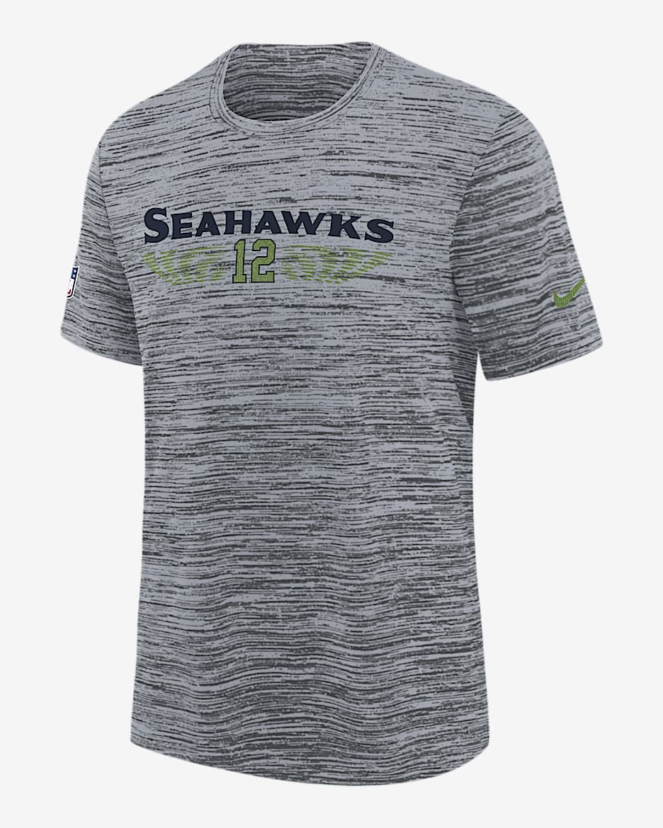 Playera Nike Dri-FIT de la NFL para niños talla grande Seattle Seahawks Rivalry Sideline Velocity - Gris