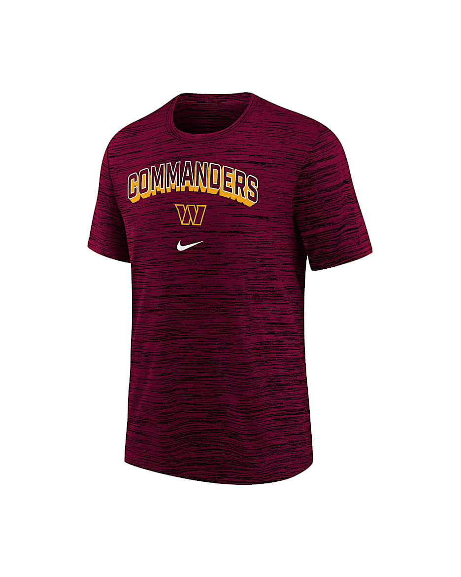 Playera Nike Dri-FIT de la NFL para niños talla grande Washington Commanders Sideline Velocity - Burdeos