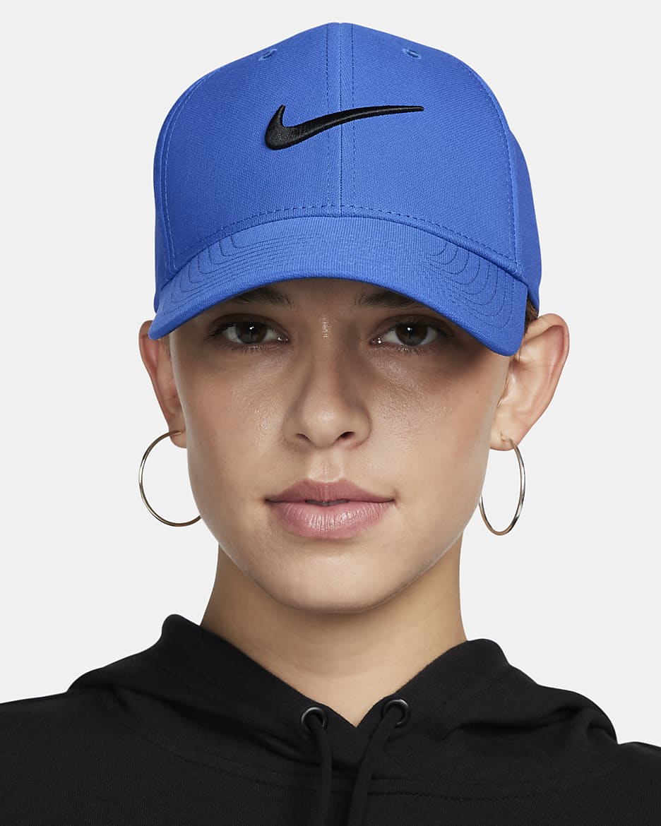 Nike Dri-FIT Club Structured Swoosh Cap - Game Royal/Black