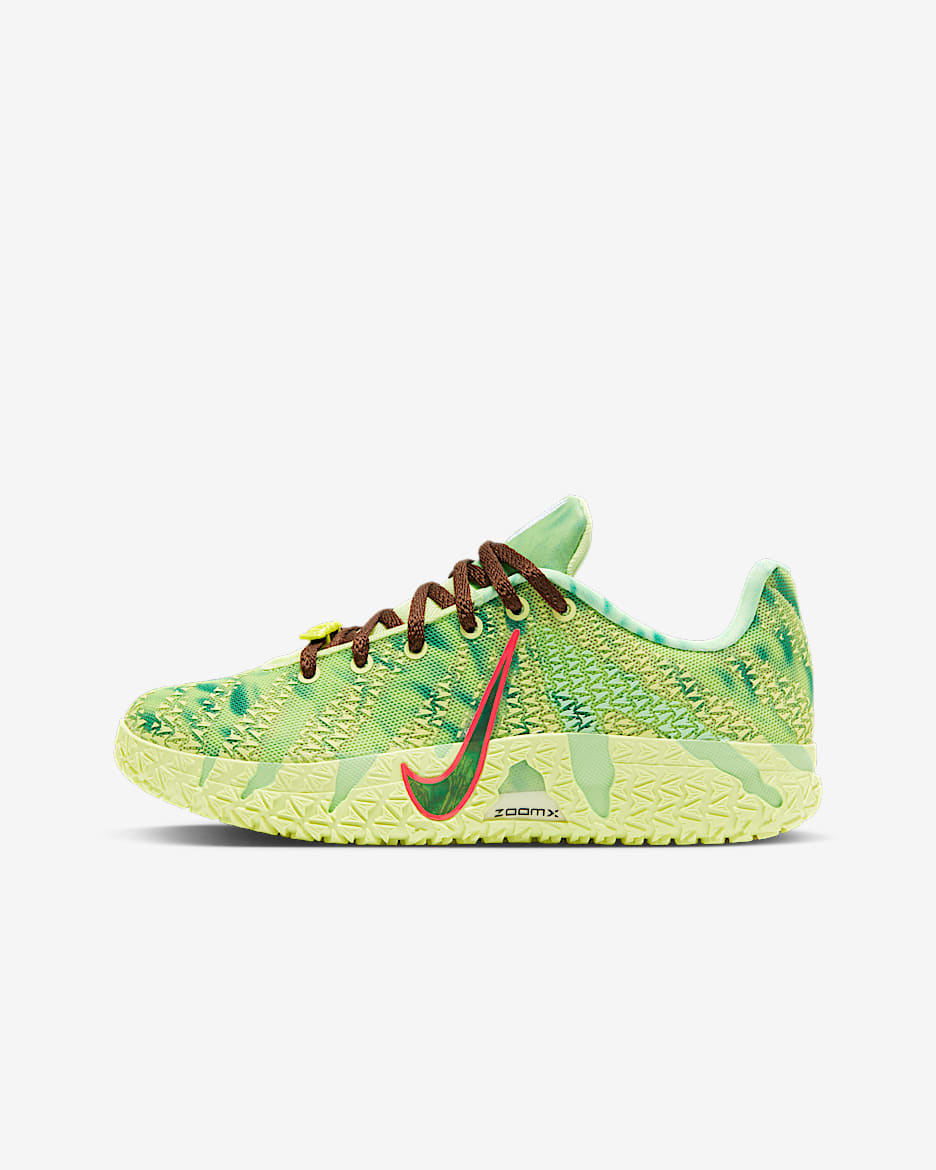 Ja 3 Big Kids' Basketball Shoes - Light Lemon Twist/Hemp/Bright Crimson/Black