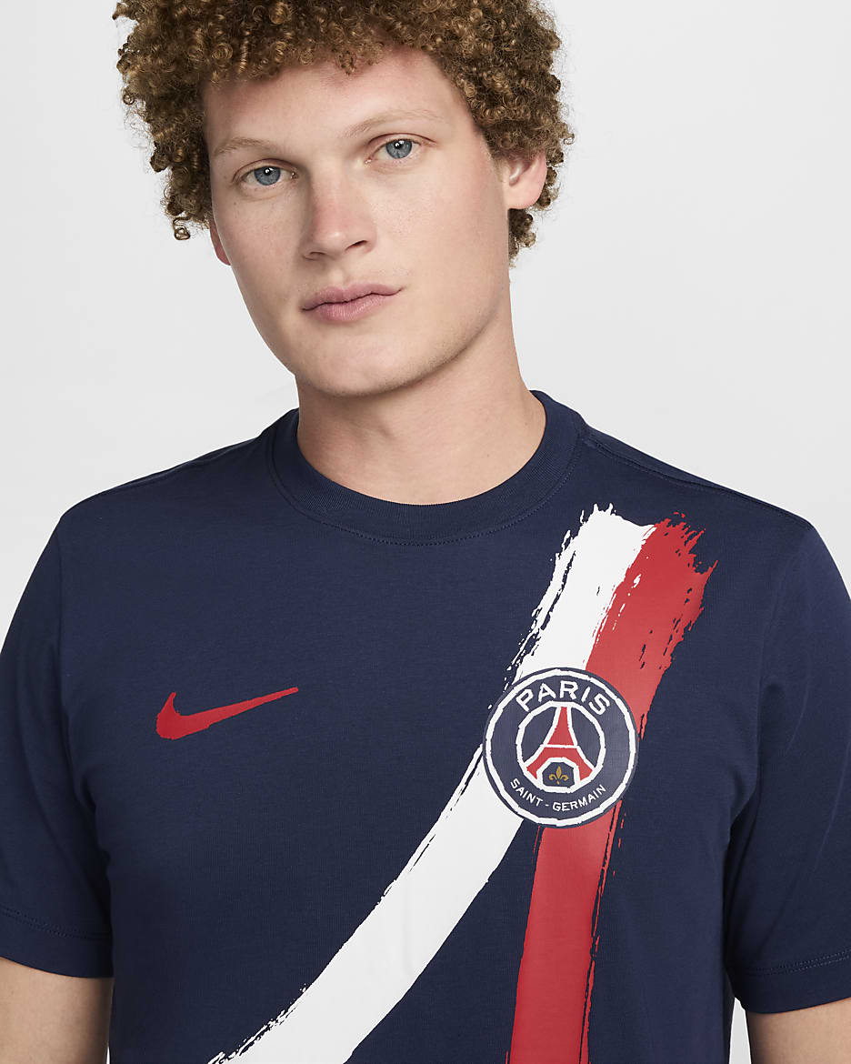 Paris Saint-Germain Away Men's Nike Football T-Shirt - Midnight Navy