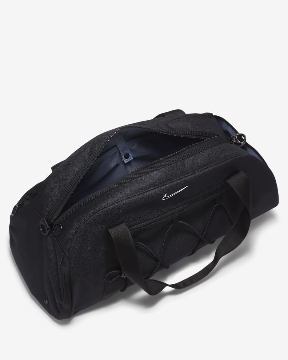 Damska torba treningowa Nike One Club (24 l) - Czerń/Czerń/Biel