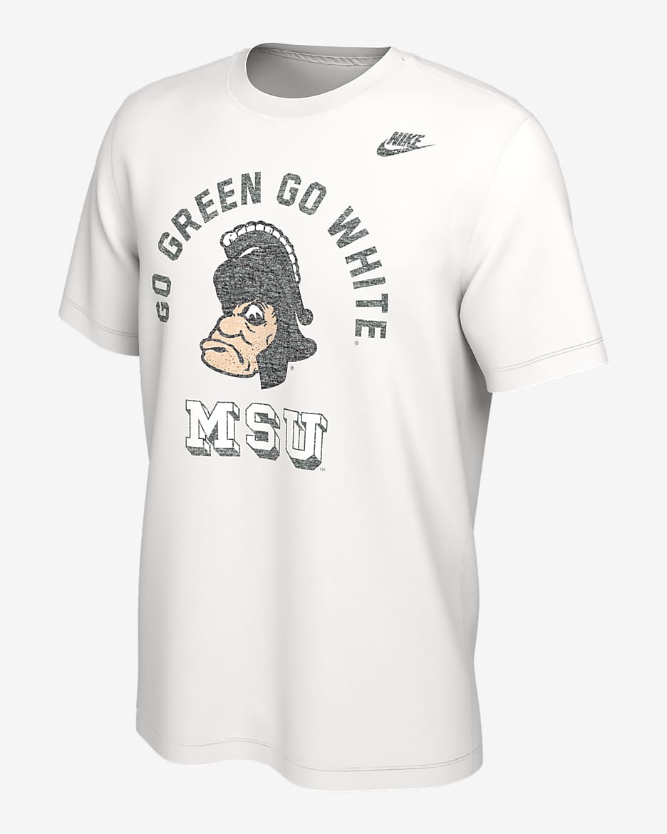 Michigan State Men's Nike College T-Shirt - White