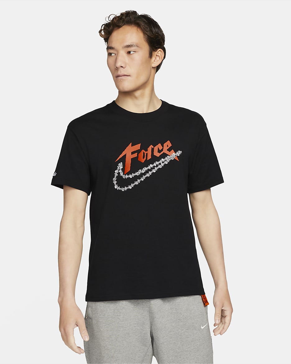 ナイキ フォース スウッシュ メンズ バスケットボール Tシャツ - ブラック