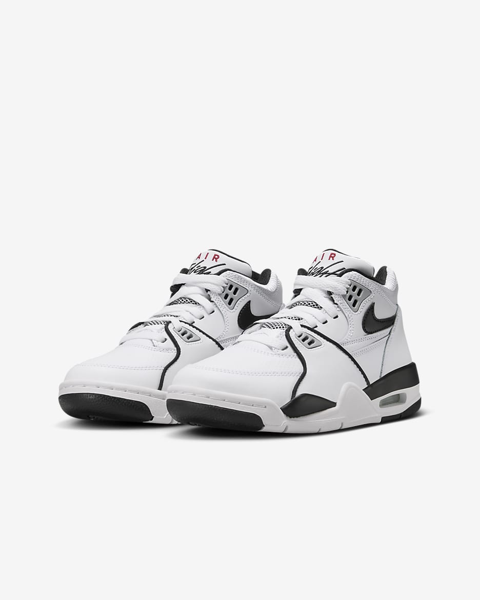 Nike Air Flight 89 kinderschoenen - Wit/Wolf Grey/Zwart