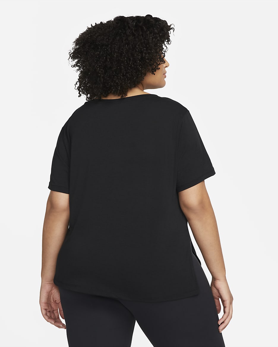 Nike Yoga Dri-FIT Women's Top (Plus Size) - Black/Iron Grey