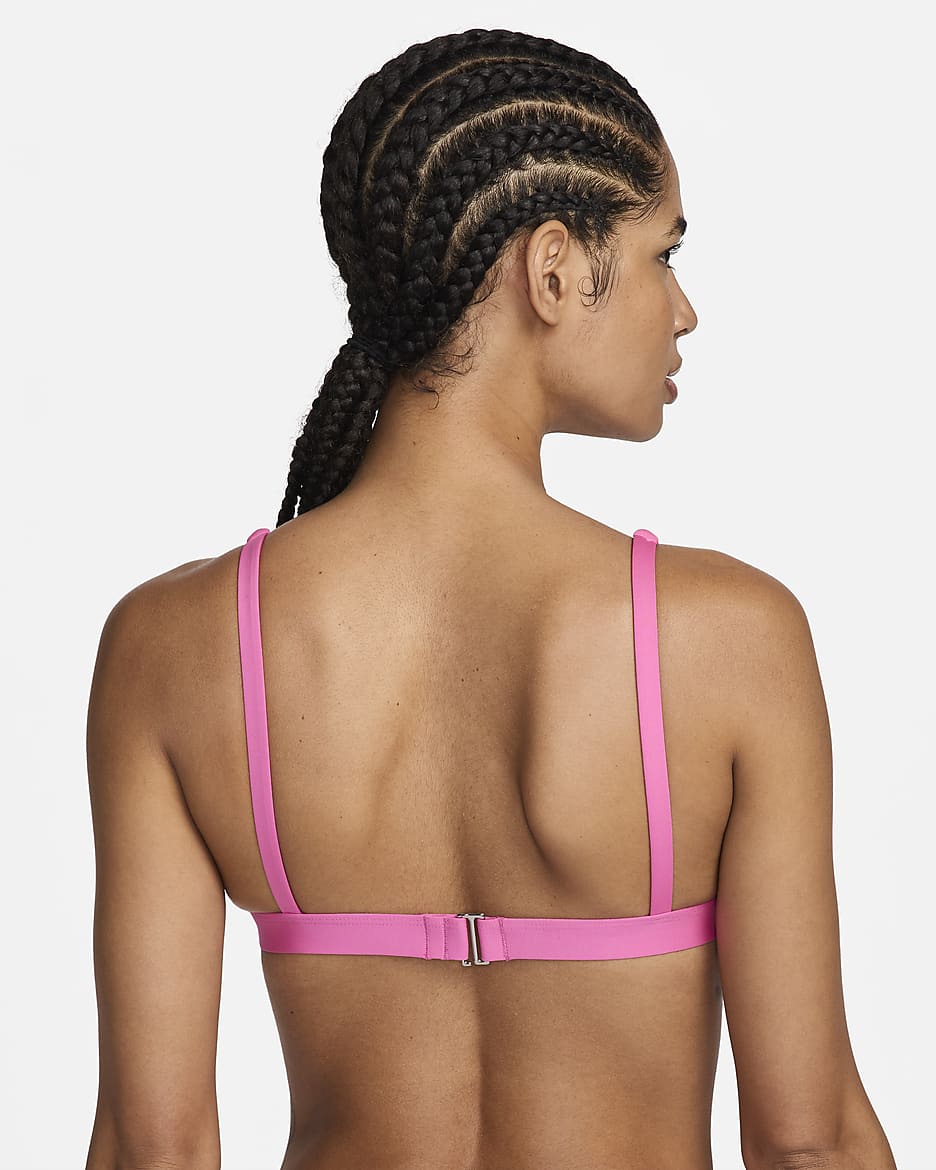 Bikini bralette para mujer Nike Swim Essential - Rosa alegre