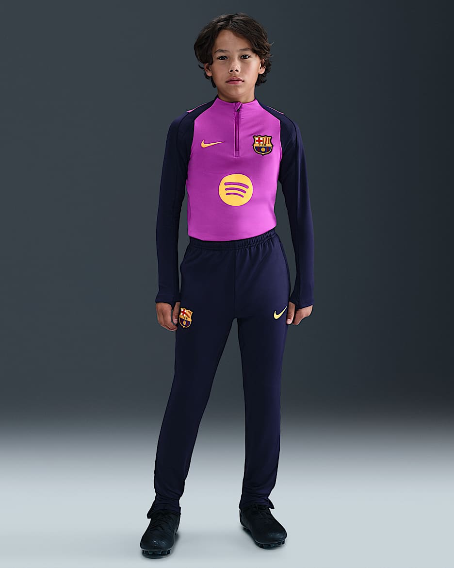 F.C. Barcelona Strike Older Kids' Nike Dri-FIT Football Knit Pants - Imperial Purple/Vivid Purple/Midwest Gold