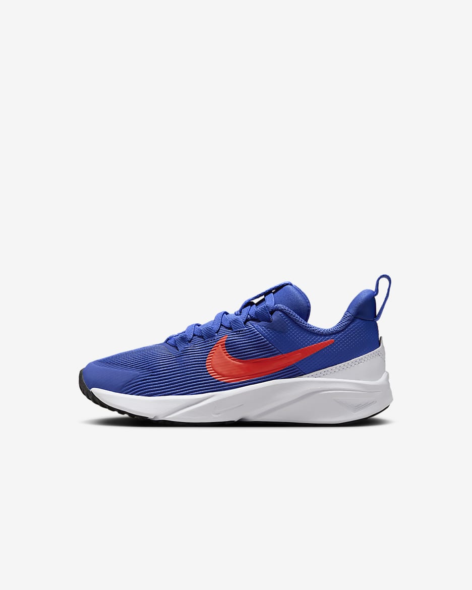 Nike Star Runner 4 Younger Kids' Shoes - Astronomy Blue/White/Total Orange/Team Orange