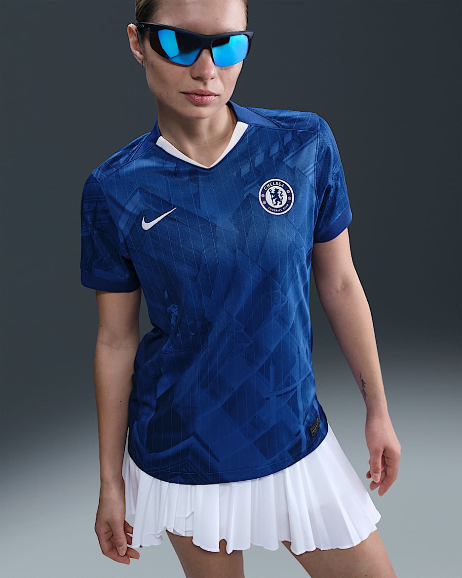Chelsea F.C. 2025/26 Stadium Home Women's Nike Dri-FIT Football Replica Shirt - Rush Blue/White/Speed Red/White