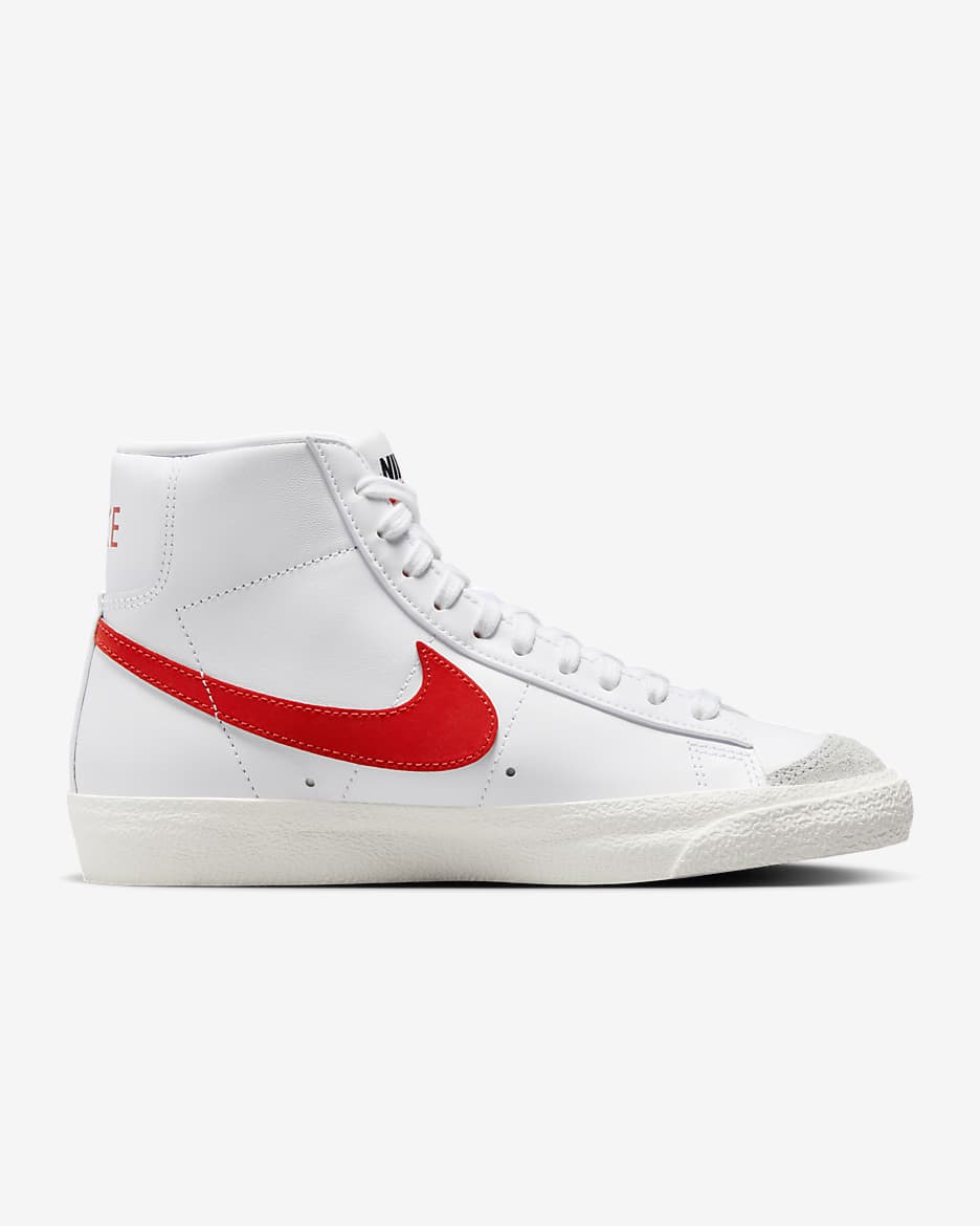 Nike Blazer Mid '77 Women's Shoes - White/Sail/Peach/Habanero Red