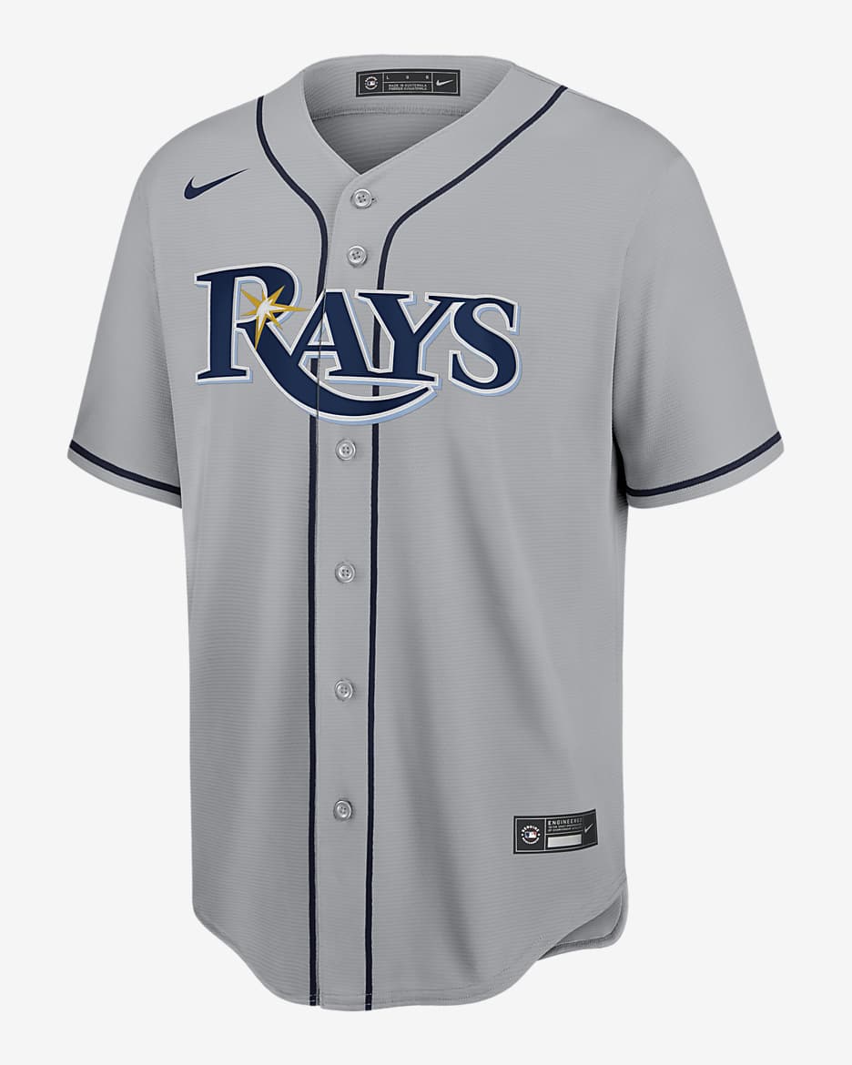 MLB Tampa Bay Rays Men's Replica Baseball Jersey - Grey