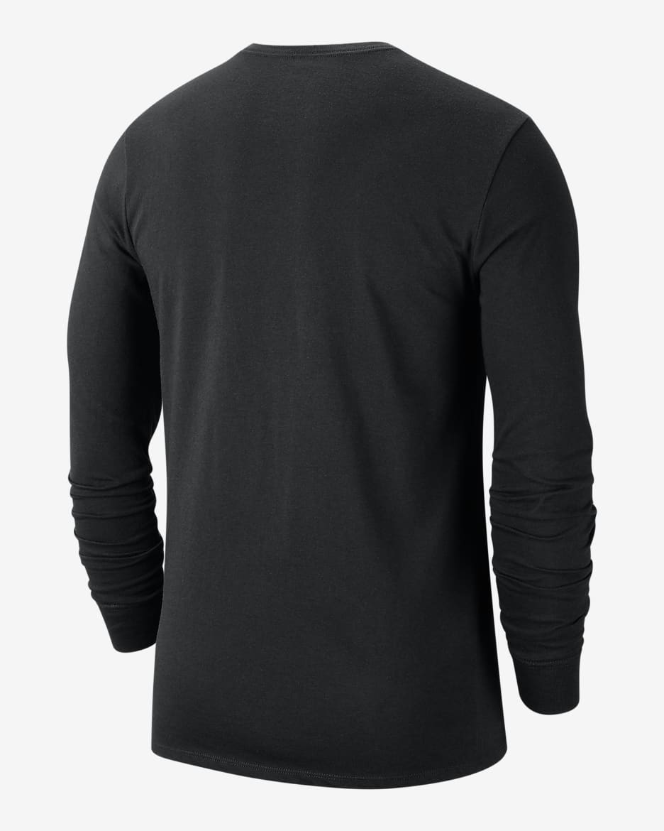 Georgia Men's Nike College Crew-Neck Long-Sleeve T-Shirt - Black