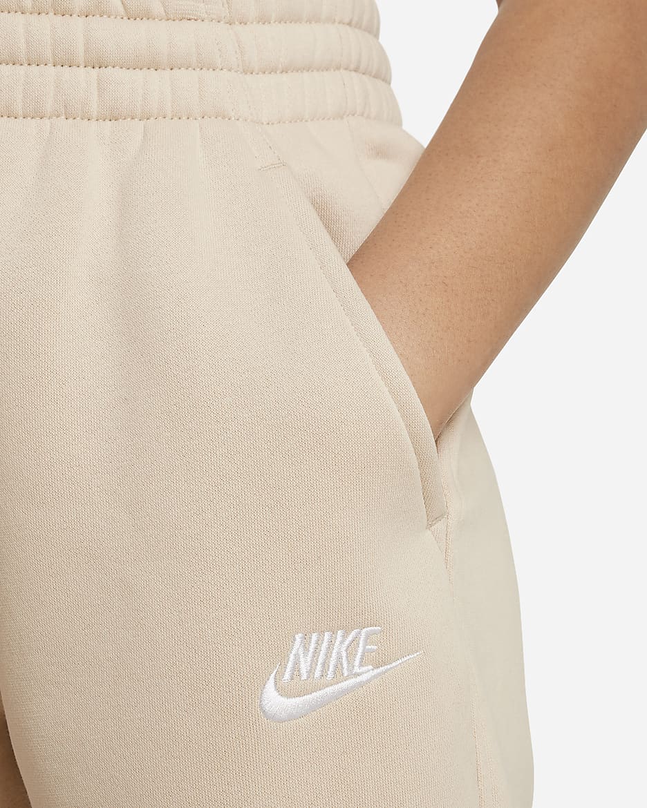 Nike Sportswear Club Fleece Older Kids' Loose Trousers - Sand Drift/Sand Drift/White