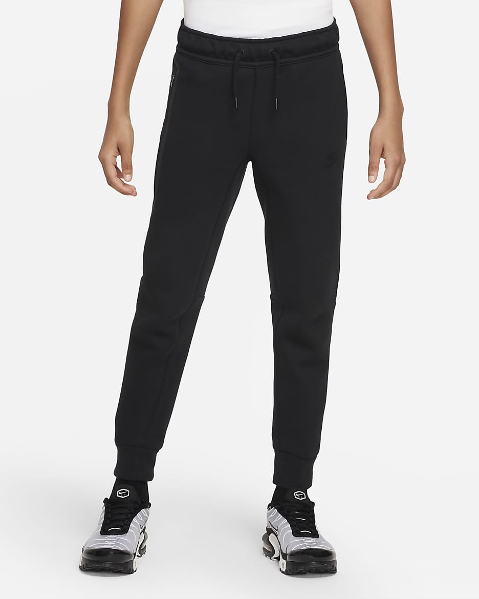 Nike Sportswear Tech Fleece Older Kids' (Boys') Trousers - Black/Black/Black