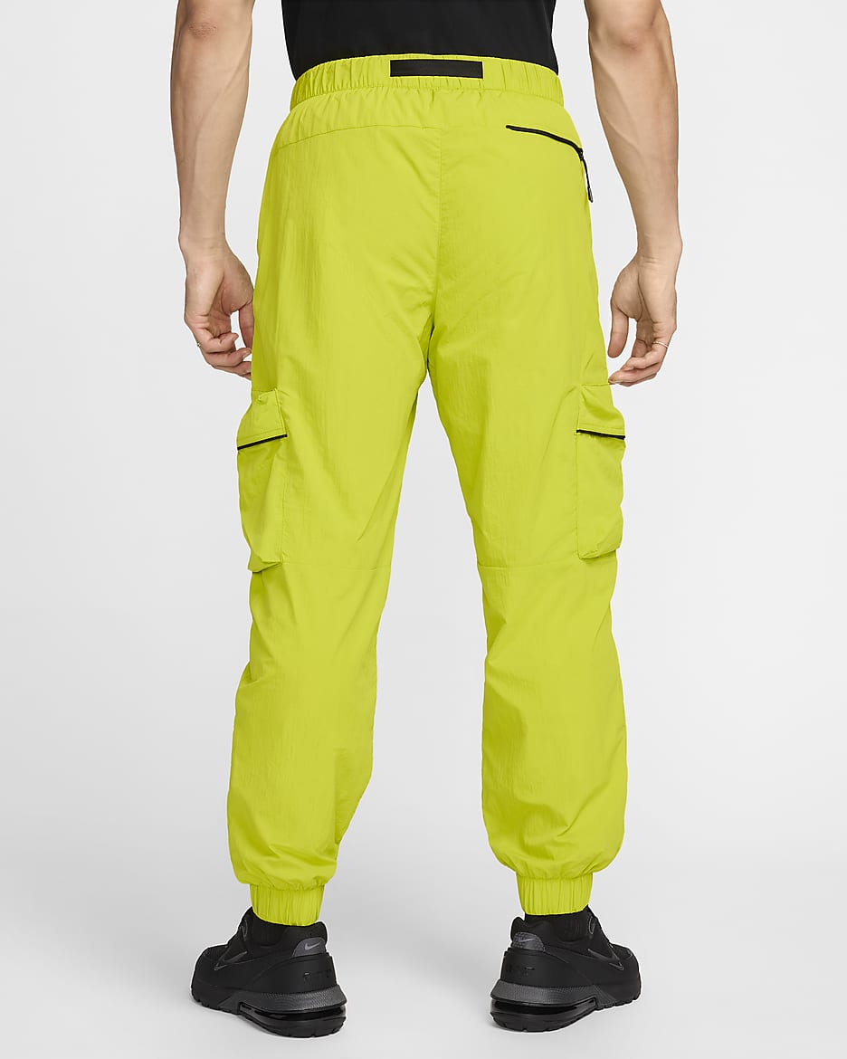 Nike Tech Men's Woven Cargo Trousers - Bright Cactus/Black