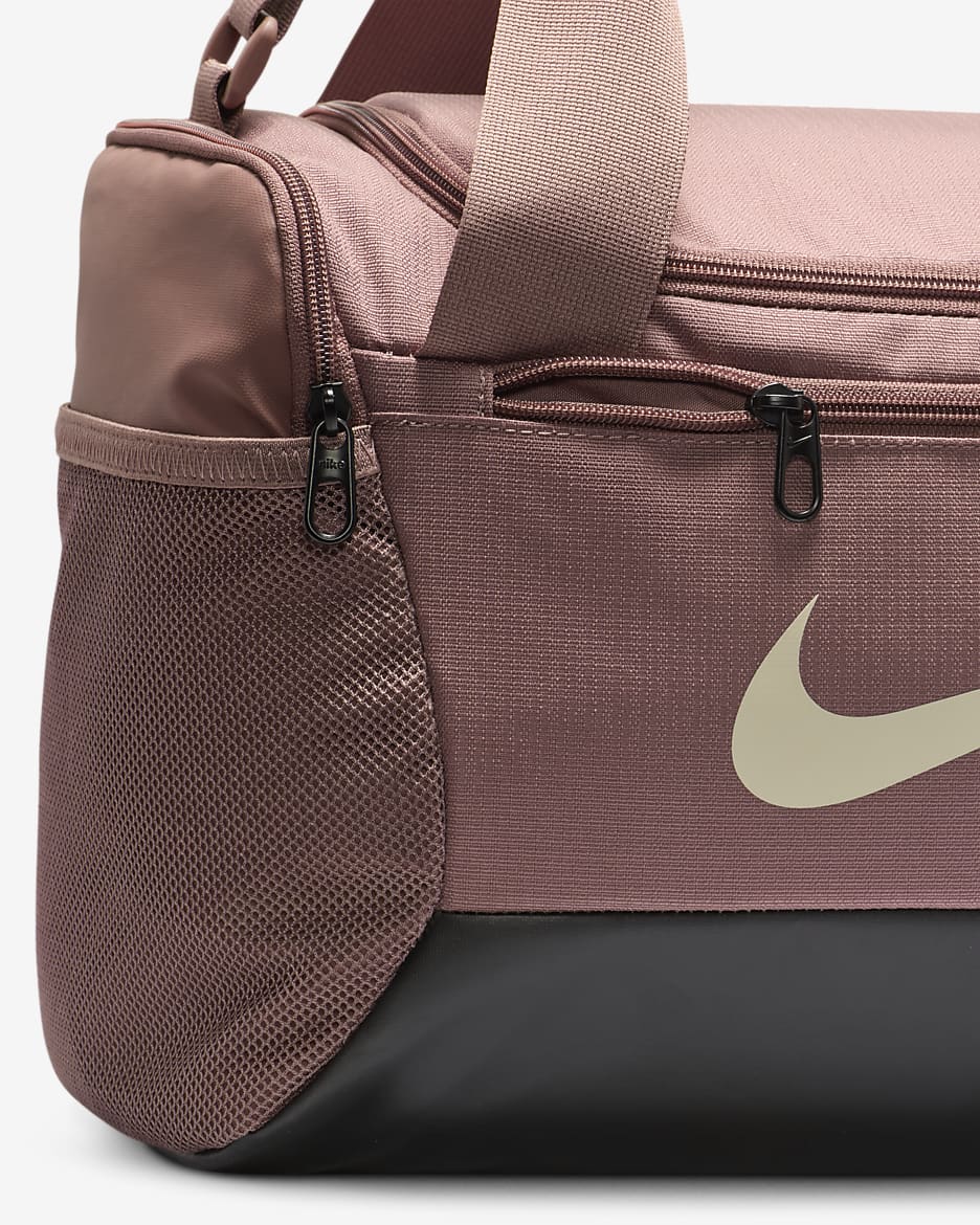 Nike Brasilia 9.5 Training Duffel Bag (Extra-Small, 25L) - Smokey Mauve/Black/Light Orewood Brown