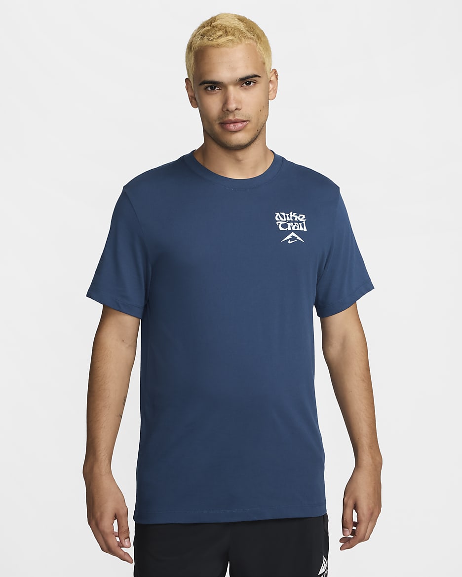 Playera de correr Dri-FIT para hombre Nike - Azul valiente