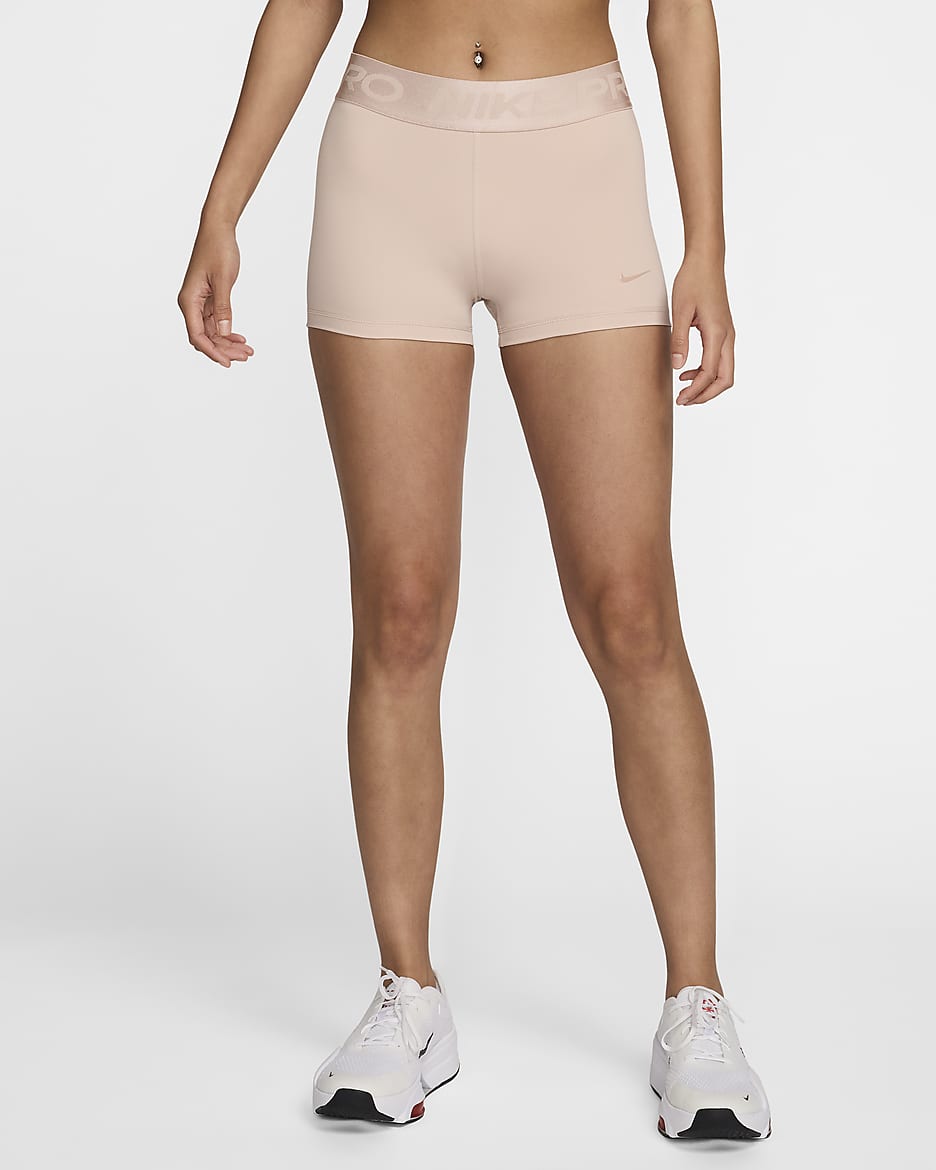 Nike Pro Women's Mid-Rise 8cm (approx.) Shorts - Particle Beige