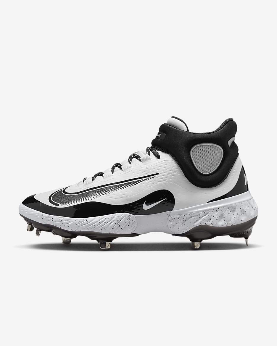 Calzado de béisbol para hombre Nike Alpha Huarache Elite 4 Mid - Blanco/Negro