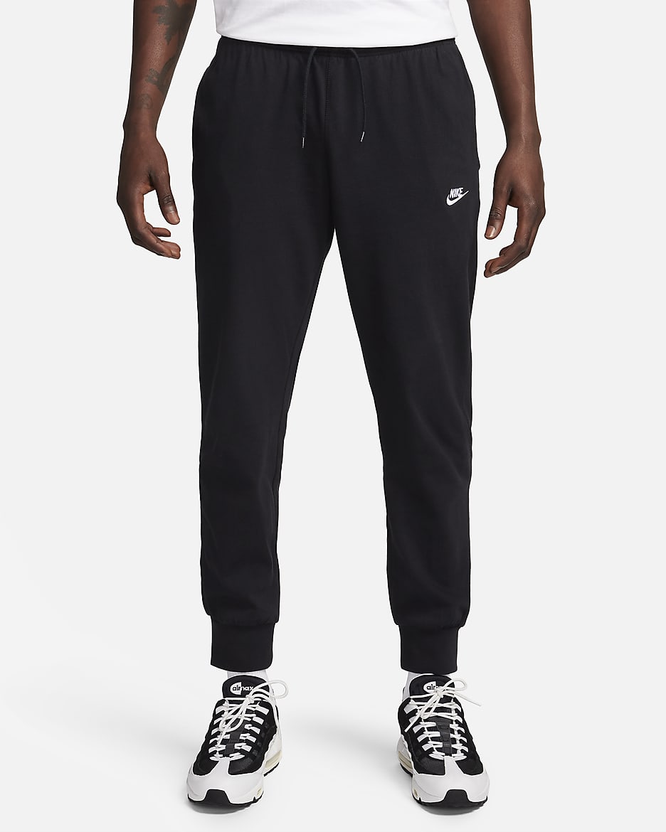 Joggers de tejido Knit para hombre Nike Club - Negro/Blanco