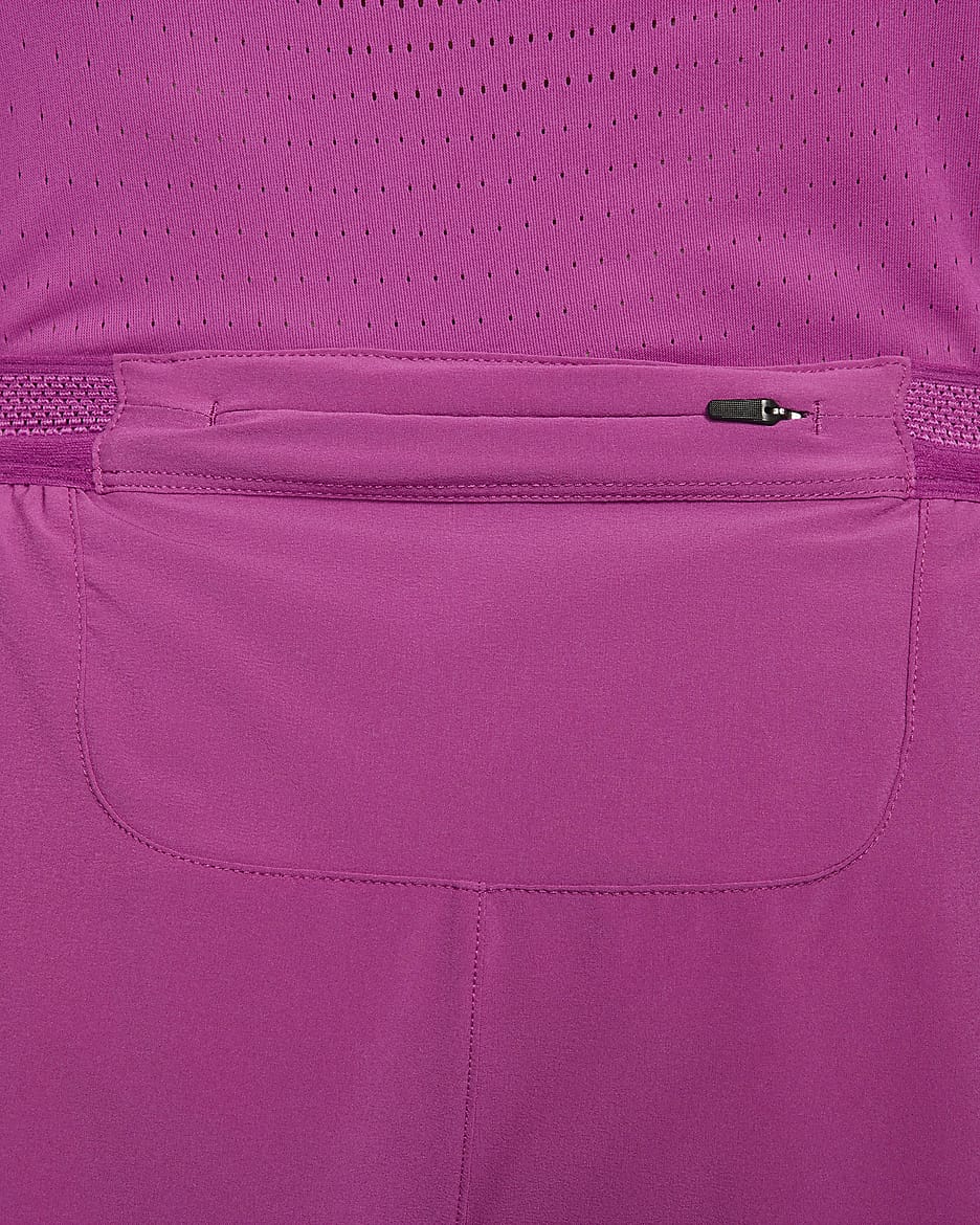 Short de running avec sous-short intégré 5 cm Dri-FIT ADV Nike AeroSwift pour homme - Hot Fuchsia/Noir