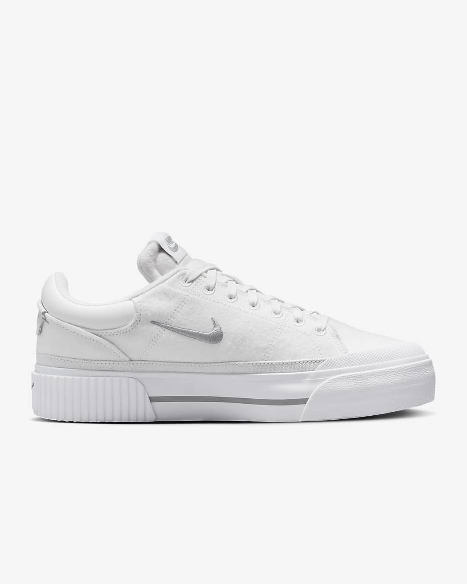 Chaussure Nike Court Legacy Lift pour femme - Summit White/Blanc/Phantom/Light Smoke Grey