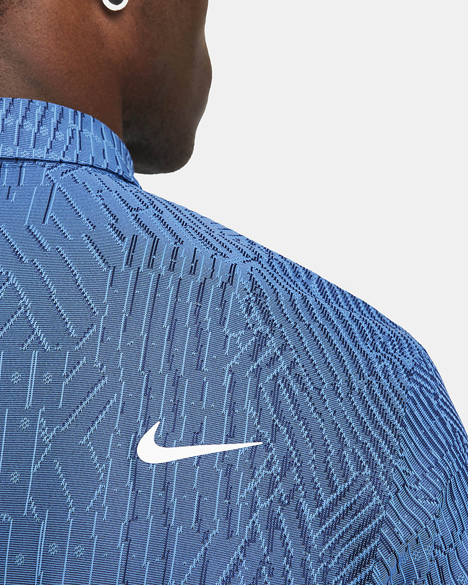 Nike Tour Dri-FIT ADV férfi golfpóló - Star Blue/Midnight Navy/Fehér