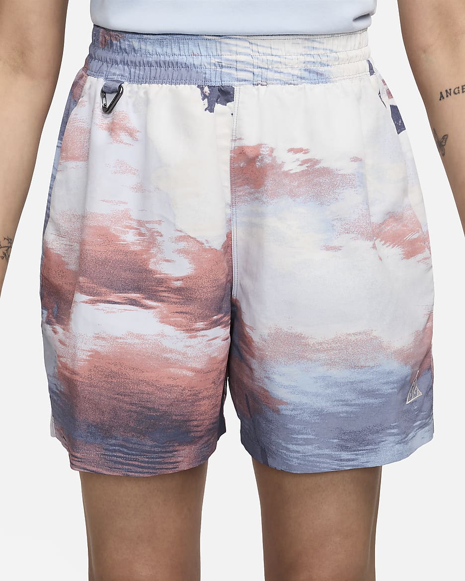 Nike ACG Women's High-Waisted Shorts - Light Armoury Blue/Summit White