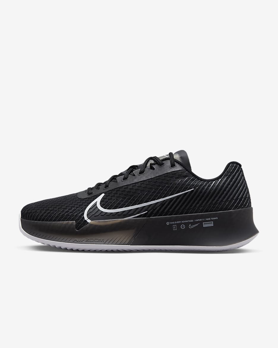 NikeCourt Air Zoom Vapor 11 Women's Clay Tennis Shoes - Black/Anthracite/White