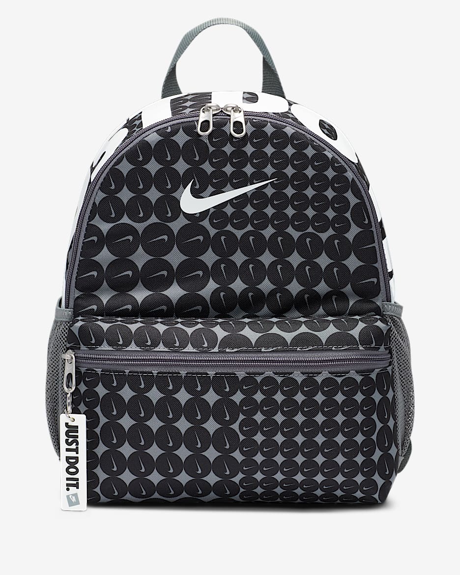 Nike Brasilia JDI Older Kids' Mini Backpack (11L) - Smoke Grey/Black/White