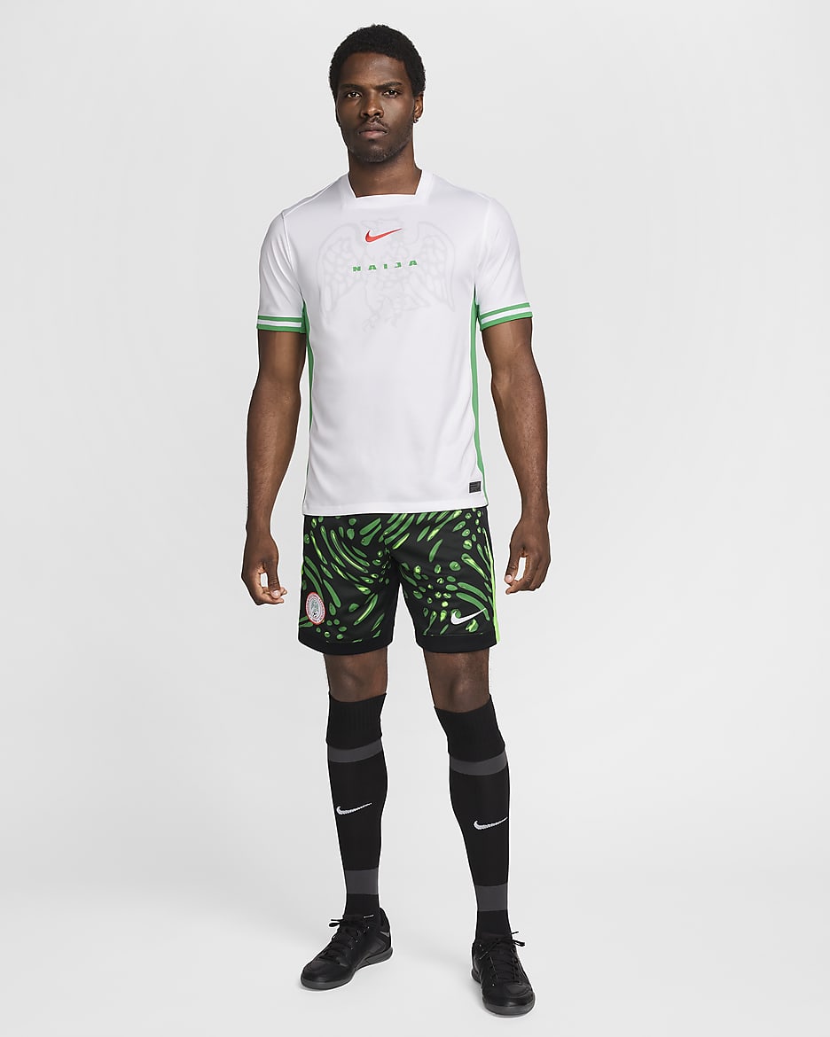 Segona equipació Stadium Nigèria 2024 Pantalons curts de futbol de rèplica Nike Dri-FIT - Home - Negre/Lucky Green/Blanc