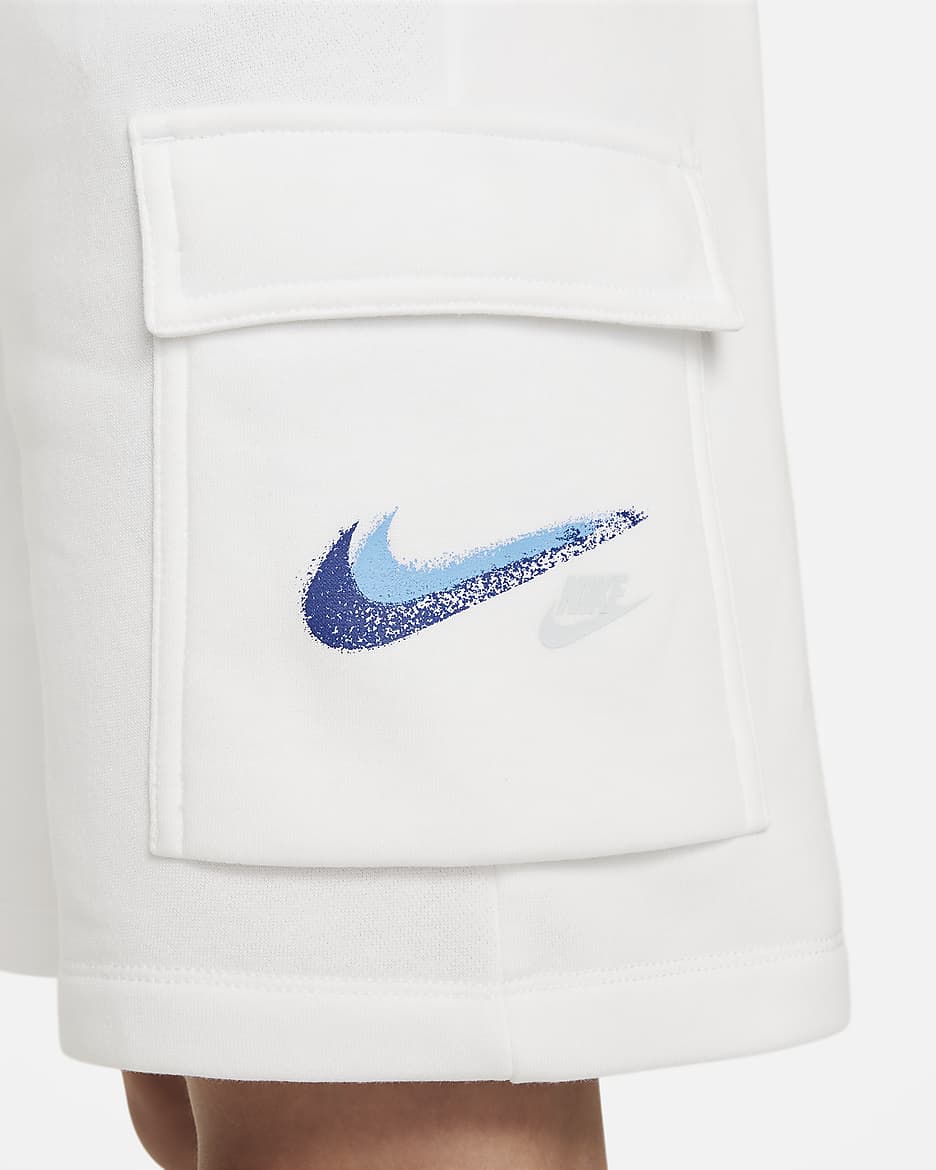 Short en tissu Fleece Nike Sportswear Standard Issue pour ado (garçon) - Blanc