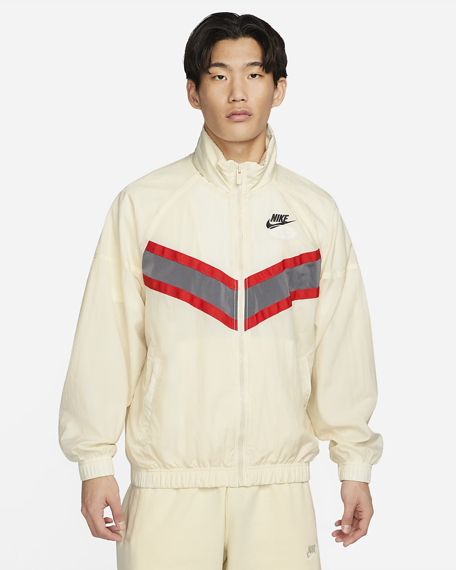 Nike Sportswear Men's Woven Lined Jacket - Coconut Milk/University Blue/White/Black