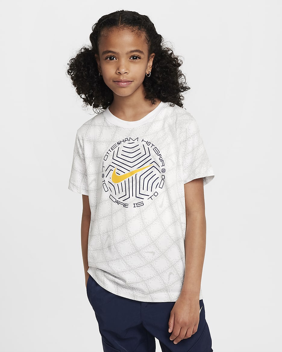 Tottenham Hotspur Big Kids' Nike Soccer T-Shirt - White