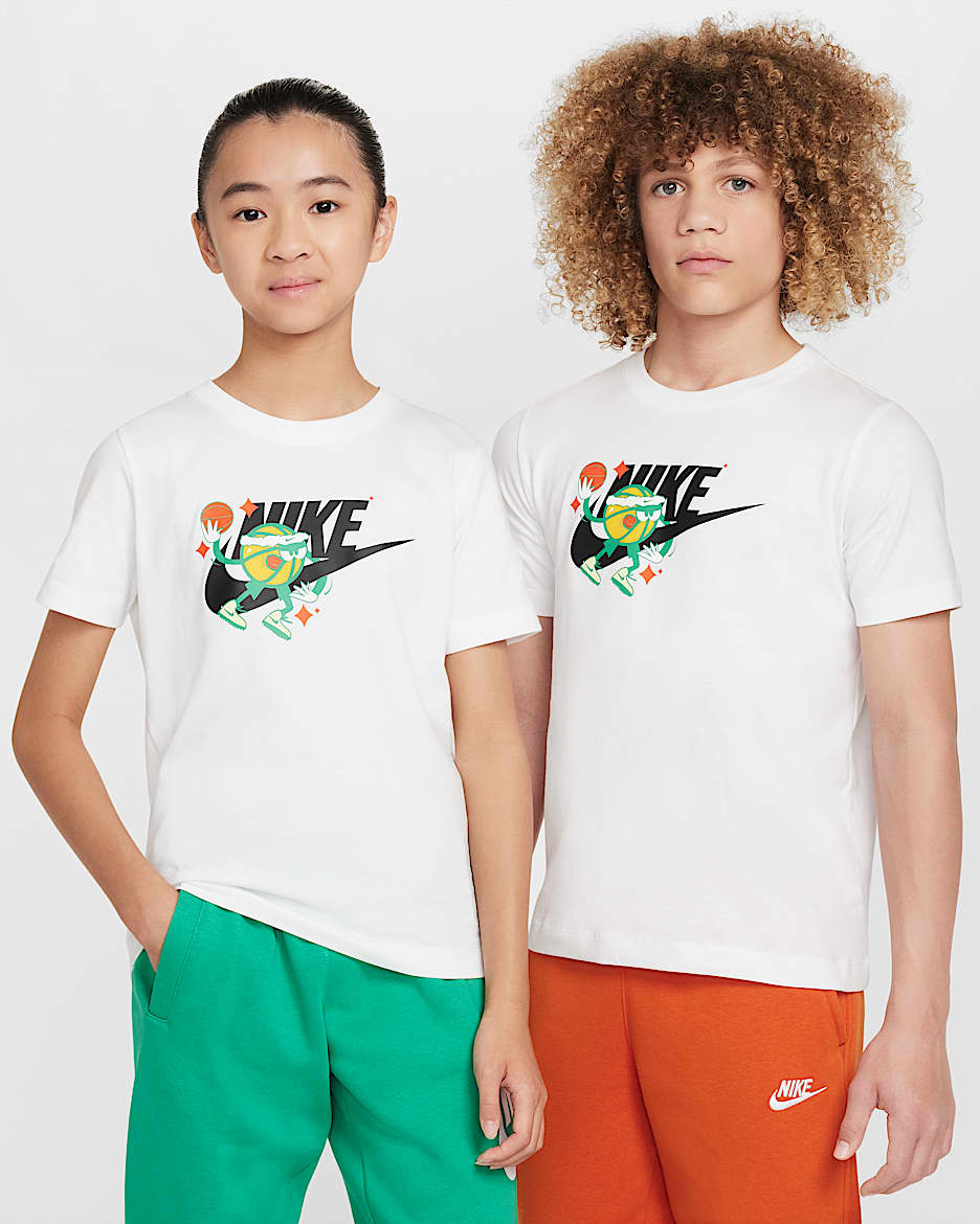 Playera para niños talla grande Nike Sportswear - Blanco