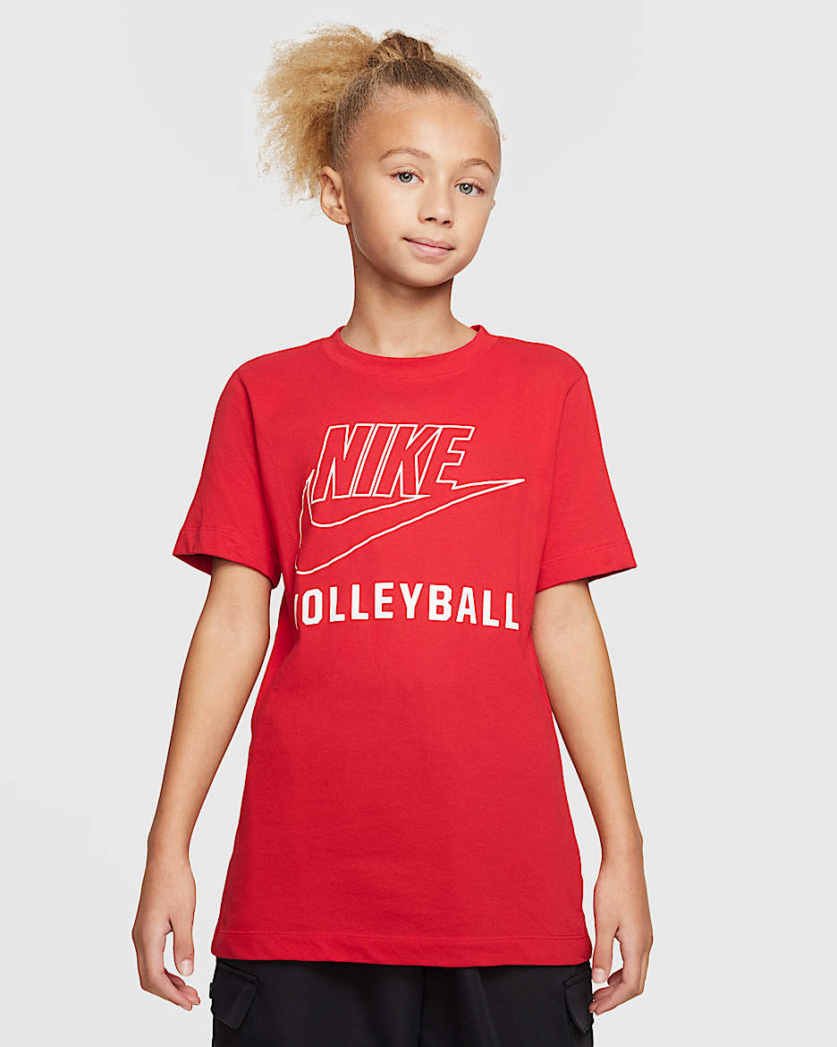 Playera de vóleibol para niños talla grande Nike Swoosh - Rojo universitario